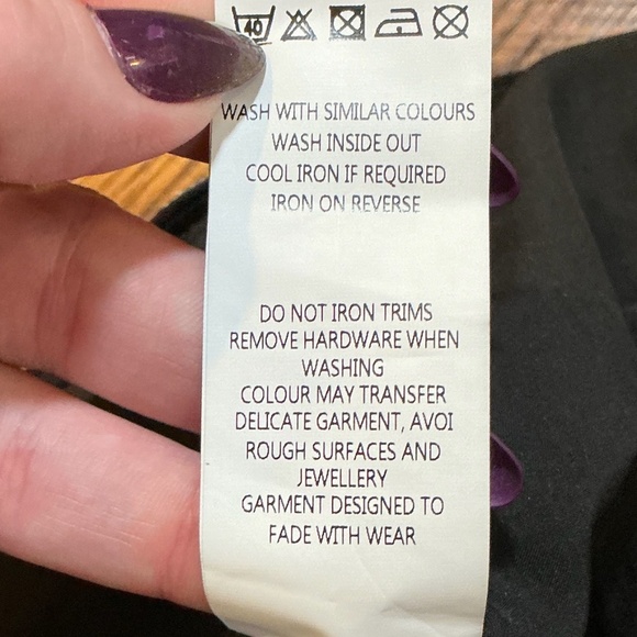 Showpo Josanna Diamante Trim Asymmetrical Mini Skirt – Black – Size 8 (NWT) - Picture 8 of 8